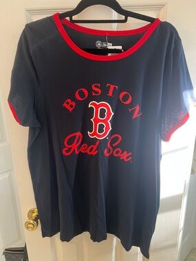 New Era Navy and Red Boston Red Sox Graphic Tee